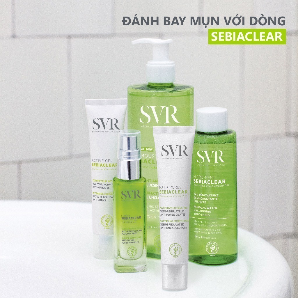 [HB GIFT 1] Gel rửa mặt không có xà phòng và làm sạch SVR SEBIACLEAR GEL MOUSSANT 10ml