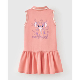 Đầm thun polo sát nách Stitch Disney bé gái Rabity 552.017