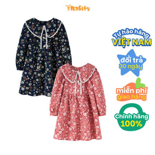 Đầm váy nhung dài tay bé gái Rabity 951.005