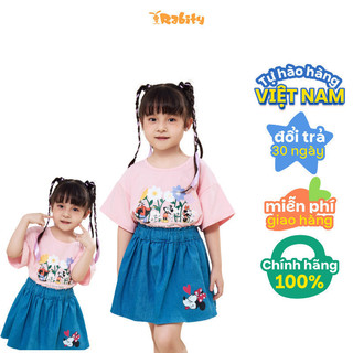 Áo thun ngắn tay Mickey & Minnie bé gái Rabity 500.010