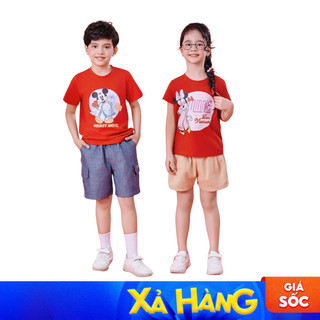 Áo thun ngắn tay bé trai/bé gái in hình Minnie/Mickey Rabity 91067