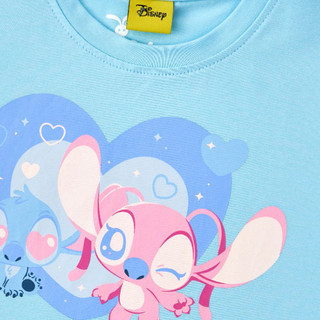 Áo thun tay ngắn in hình cô bé tóc xù, Stitch bé gái Rabity 92257