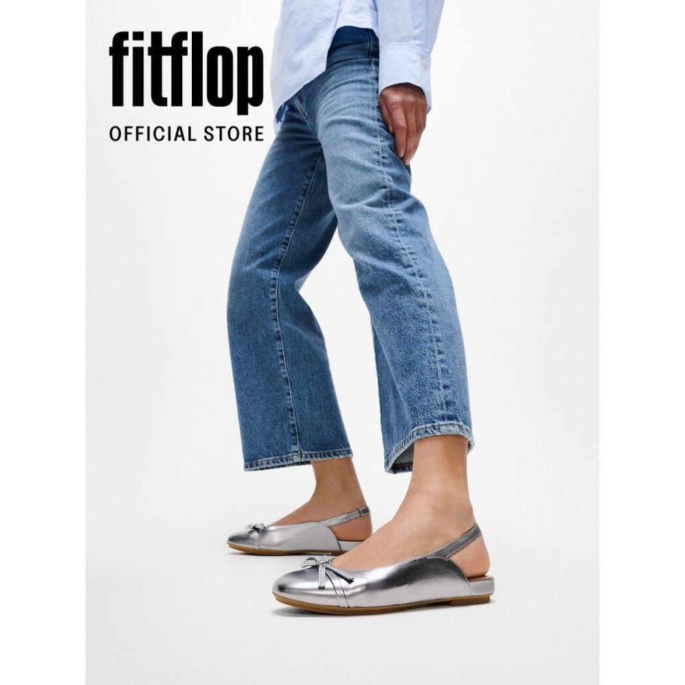 Giày Búp Bê Da Nữ FitFlop DELICATO Crystal - FON - E3N-C91