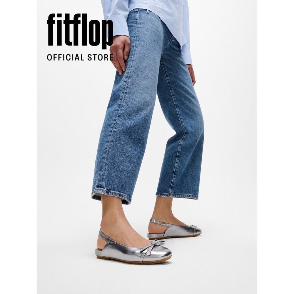 Giày Búp Bê Da Nữ FitFlop DELICATO Crystal - FON - E3N-C91
