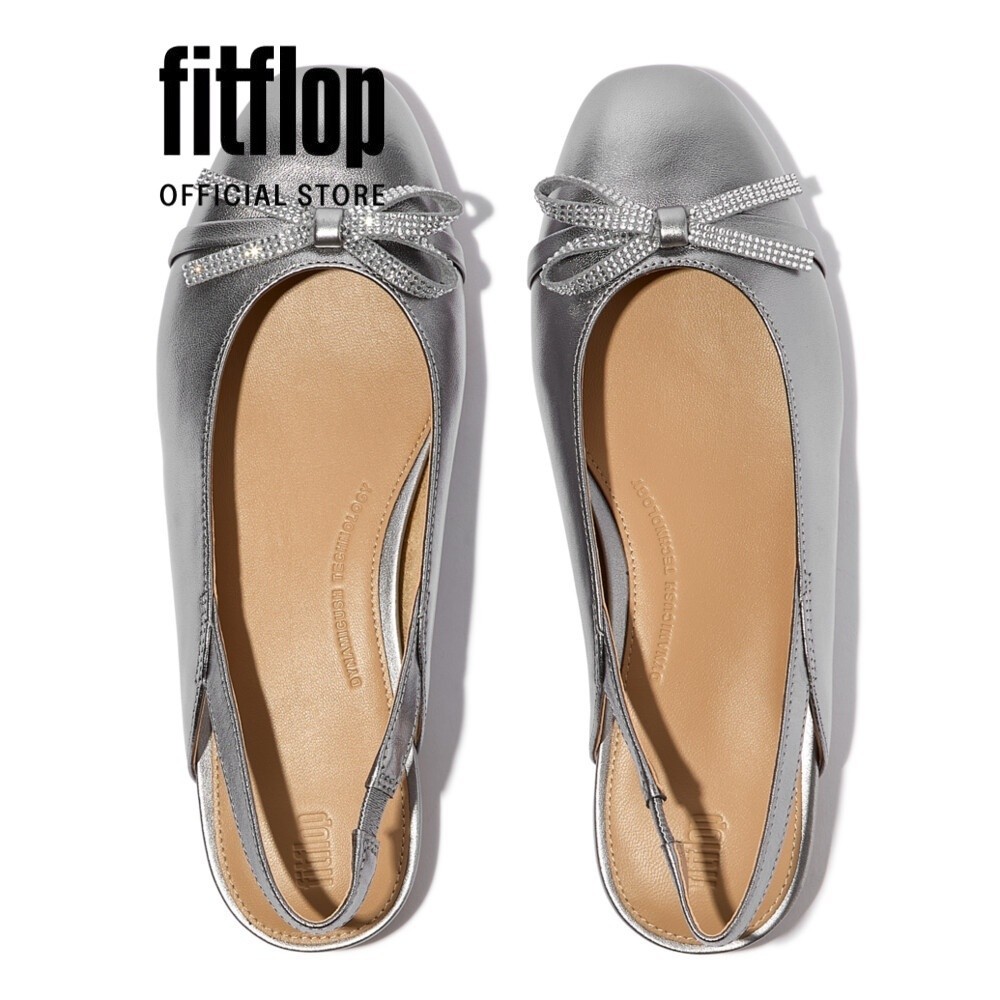 Giày Búp Bê Da Nữ FitFlop DELICATO Crystal - FON - E3N-C91