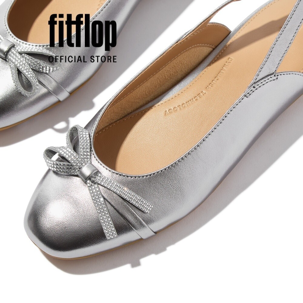 Giày Búp Bê Da Nữ FitFlop DELICATO Crystal - FON - E3N-C91