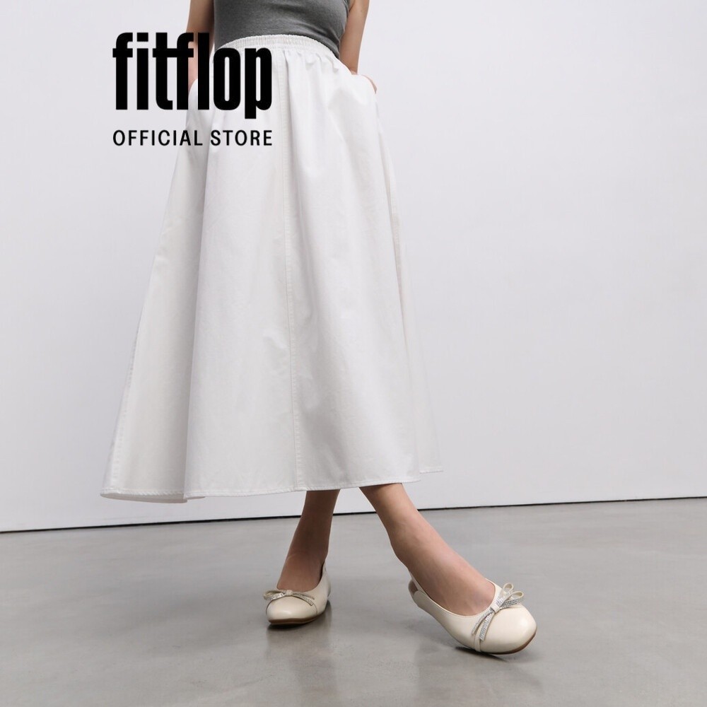 Giày Búp Bê Da Nữ FitFlop DELICATO Crystal - FON - E3N-A99