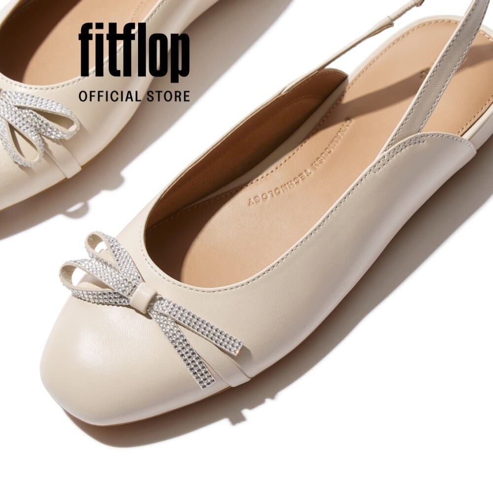 Giày Búp Bê Da Nữ FitFlop DELICATO Crystal - FON - E3N-A99