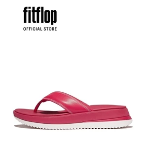 Dép Xỏ Ngón Nữ Da Viền Nổi FitFlop SURFF - Urban White/Wild Raspberry - FOF - IM5-B60