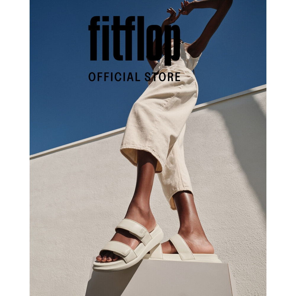 Dép Xăng Đan Nữ FitFlop F-MODE Go Có Thể Điều Chỉnh Đế Cao Hai Quai - Beige - FON - IW2-A99