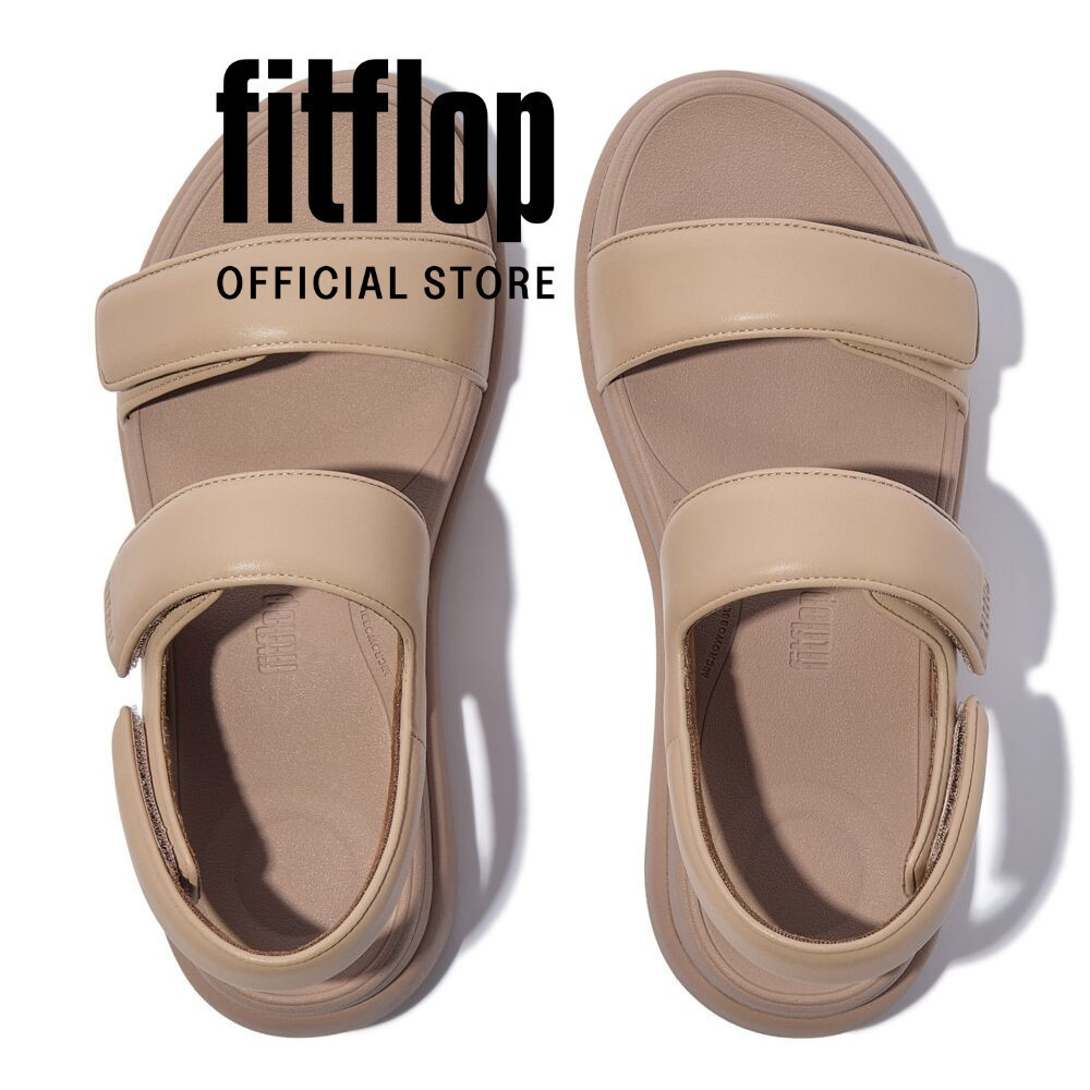 Dép Xăng Đan Nữ FitFlop F-MODE Go Có Thể Điều Chỉnh Đế Cao Quai Sau - Beige - FON - IV9-B41