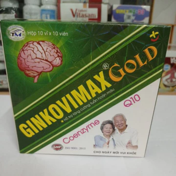 GINKOVIMAX GOLD Coenzyme Q10 (hộp 100 viên) - Giúp cải thiện tuần hoàn và nâng cao sức khỏe tim mạch
