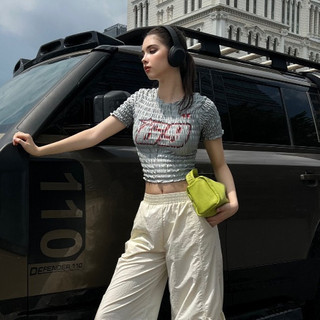 CARA Áo kiểu croptop form ôm nữ Cosi tay ngắn năng động