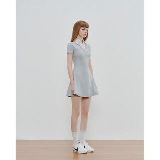 CARA Đầm thun phối sơ mi nữ Sofia dáng ngắn basic năng động