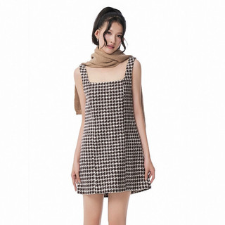 CARA Đầm babydoll hai dây nữ Somin chất tweed dày dặn