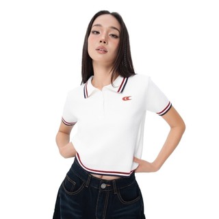 CARA Áo polo croptop nữ Lexi form fit phối bo chun đơn giản
