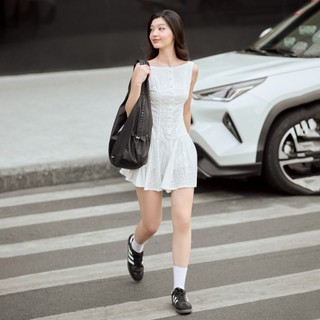 CARA Đầm ngắn cổ thuyền nữ Oscar hở lưng dáng A trendy