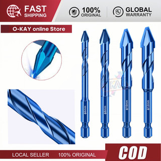 Bộ 4 Mũi Khoan Xoay Chính Xác - Độ Cứng Cao, 6/8/10/12mm, Khoan Kính, Gạch, Đá, Mảnh Lưỡi Tam Giác