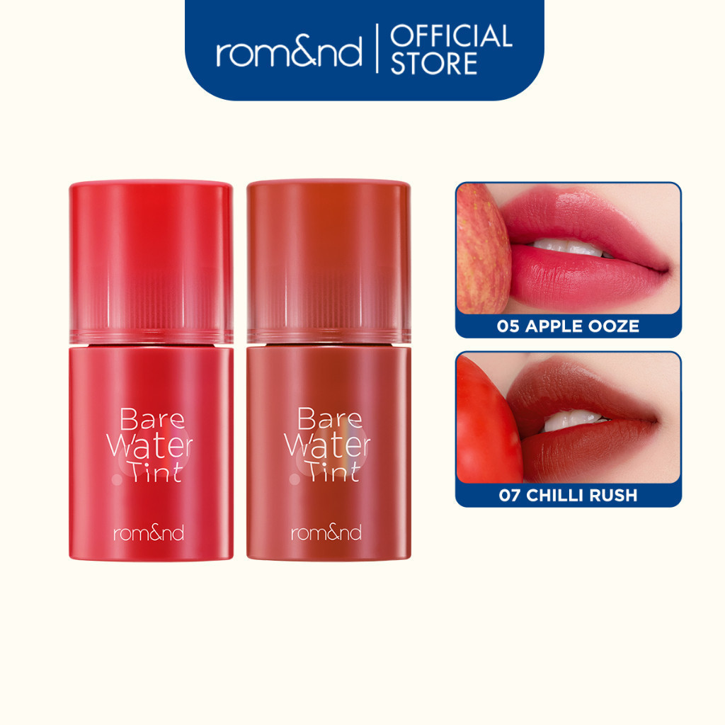 [Romand] Combo 2 Son nước lì tự nhiên Romand Bare Water Tint