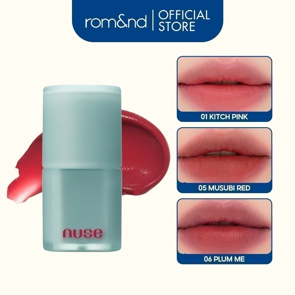 [Nuse by Romand x KOL] Son Kem Lì Mịn, Che Rãnh Môi, Thuần Chay Nuse Mousse Liptual 4.5g