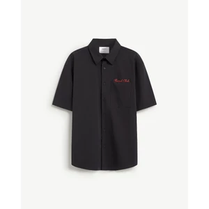 Áo Sơ Mi Nam Ngắn Tay Vải Nylon Phối Túi Form Loose - Routine 10S25SHS008