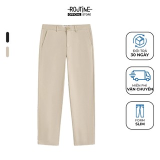 Quần Khaki Dài Nam Cotton Trơn Form Slim - Routine 10F24PCA004R1