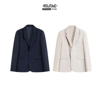 Áo Vest Blazer Vải Twill Trơn Form Fitted - Routine 10F24VES001