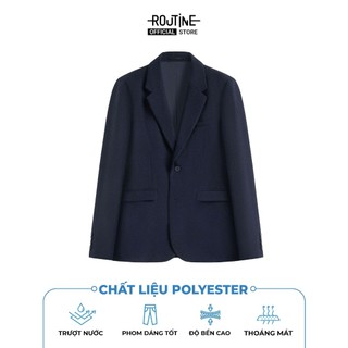 Áo Vest Blazer Vải Twill Trơn Form Fitted - Routine 10F24VES001