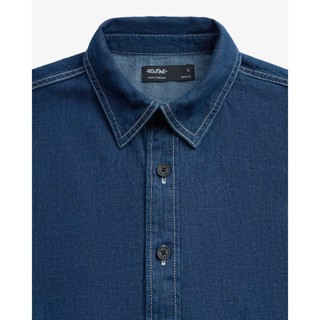 Áo Sơ Mi Jeans Nam Tay Dài Trơn Form Regular - Routine 10S25DSH004