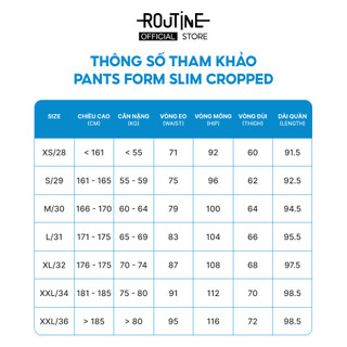 Quần Kaki Nam Cotton Trơn Form Slim Cropped - Routine 10F24PCA005