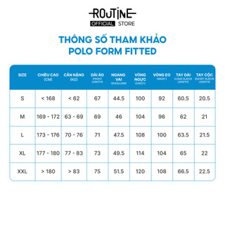 [🔥HOT] Áo Polo Nam Trơn Tay Ngắn Phối 3 Cúc Form Fitted - Routine 10F24POL014