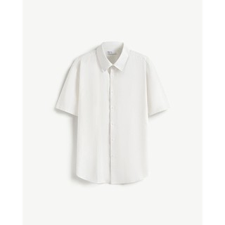 Áo Sơ Mi Nam Tay Ngắn Trơn Vải Linen Form Regular - Routine 10F24SHS034