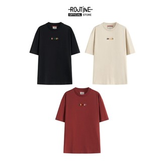 Áo Thun Tay Ngắn Vải S Cafe Thêu Form Loose - Routine 10F24TSS086R1