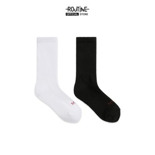 Vớ Dài Cotton Dệt Chữ Freesize - Routine 10F24SOCA021