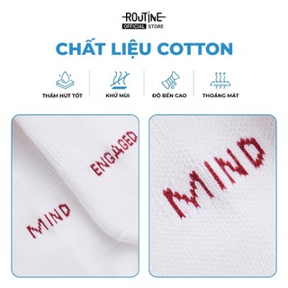Vớ Dài Cotton Dệt Chữ Freesize - Routine 10F24SOCA021