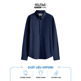 Áo Sơ Mi Nam Oxford Tay Dài Trơn Form Fitted - Routine 10S25SHL005