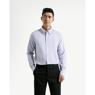 Áo Sơ Mi Nam Oxford Tay Dài Trơn Form Fitted - Routine 10S25SHL005
