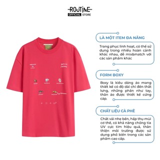 Áo Thun Tay Ngắn Vải S.Cafe In Patch Form Boxy - Routine 10S25TSS048