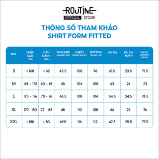 Áo Sơ Mi Nam Oxford Cổ Trụ Tay Dài Trơn Form Fitted  - Routine 10S24SHL006C