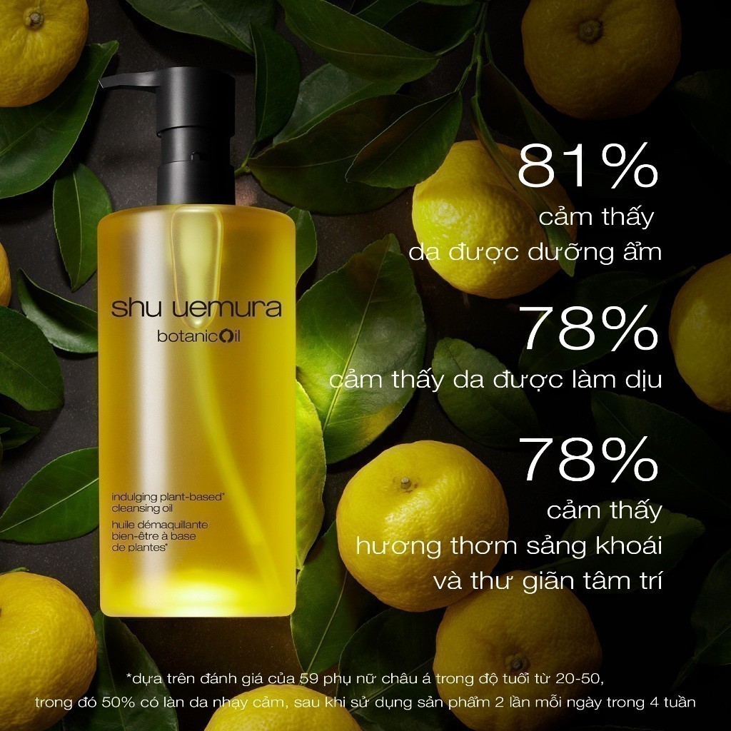 dầu làm sạch và tẩy trang cao cấp shu uemura botanicOil cleansing oil 150ml nguồn gốc thực vật hương thơm thư giãn