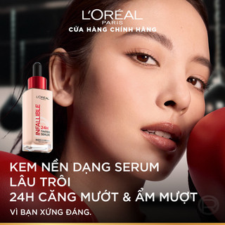 Kem nền dạng serum 24h căng mướt, tự nhiên L'Oreal Paris Infallible 24H Tinted Serum (1% Hyaluronic Acid) 30ml
