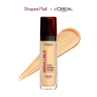 Kem nền che phủ bất bại 32H, tự nhiên như da thật L’Oréal Paris Infaillible 32H Foundation Vitamin C SPF 25 30Ml