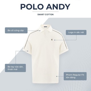 Áo polo nam cao cấp ANDY, BST TỪ NHÀ RA PHỐ, vải cá sấu cotton interlock, thanh lịch, sang trọng - P