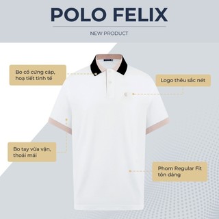 Áo polo nam cao cấp FELIX, chất liệu mới cotton diamond USA thanh lịch sang trọng - POLOMANOR