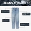 Quần jean nam ống rộng POLOMANOR, BST THE REAL JEANS, form Straight thoải mái, dễ mặc dễ phối