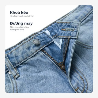[BEST SELLER] Quần jean nam ống rộng POLOMANOR, BST THE REAL JEANS, form Straight thoải mái, dễ mặc dễ phối
