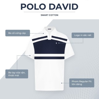 Áo polo nam cao cấp DAVID, BST SÁNH ĐÔI, vải cá sấu cotton interlock, thanh lịch, sang trọng - POLOMANOR