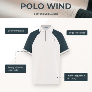 [DEAL SIZE XXL] Áo polo nam cao cấp WIND, chất liệu mới CVC Diamond, thanh lịch sang trọng - POLOMANOR
