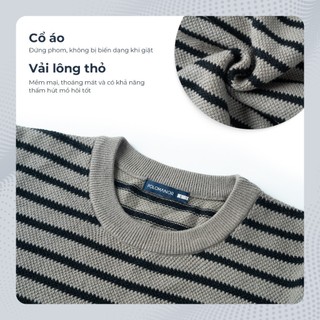 [DEAL SIZE XXL] Áo thun nam cổ tròn cao cấp HORIZ, BST FALL WINTER, vải dệt kim, sang trọng POLOMANOR