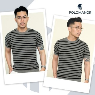 [DEAL SIZE XXL] Áo thun nam cổ tròn cao cấp HORIZ, BST FALL WINTER, vải dệt kim, sang trọng POLOMANOR